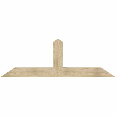 Ekena Millwork Portland Rough Sawn Timber Gable Bracket, Douglas Fir, 72"W x 24"H x 6"D x 6"F, 8/12 Pitch GBW072X24X0606POR00RDF